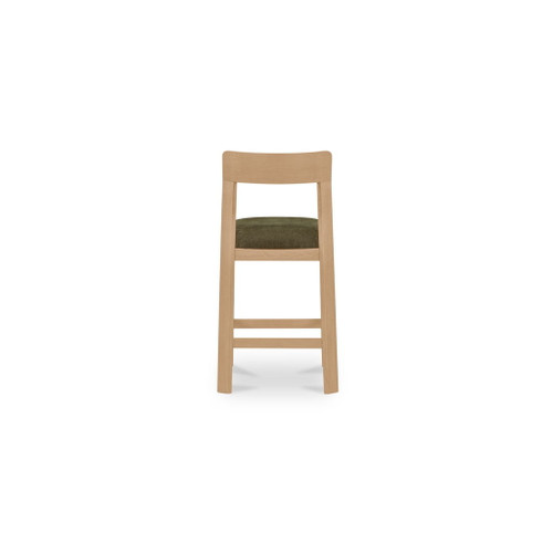 Oli - Counter Stool - Dark Green / Light Brown