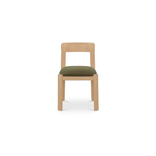 Oli - Dining Chair (Set of 2) - Dark Green / Light Brown