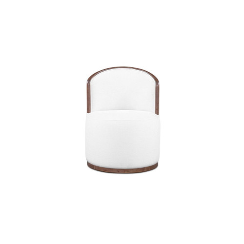 Rossi - Swivel Dining Chair - Cream / White