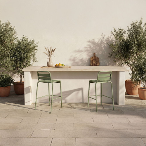 Kade - Outdoor Bar Stool (Set of 2) - Green