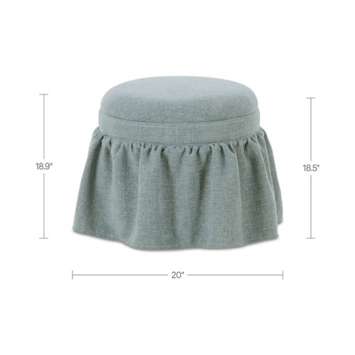 Heidi - Storage Ottoman - Light Blue