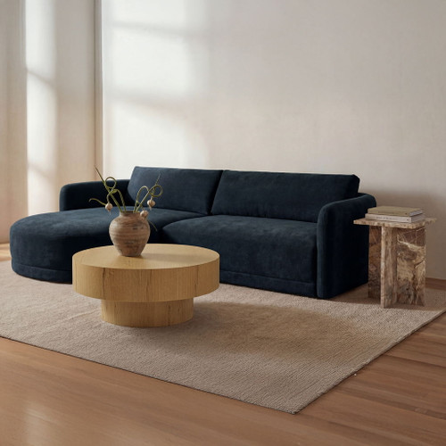 Emmy - Sectional Left - Dark Blue
