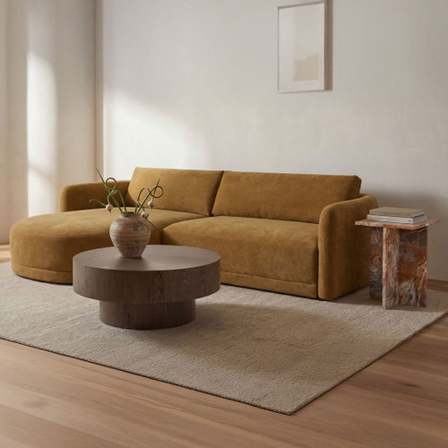 Emmy - Sectional Left - Ginger / Brown