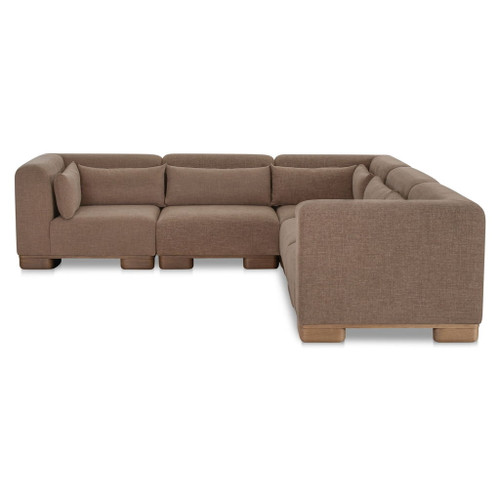June - Classic L Modular Sectional - Dark Brown