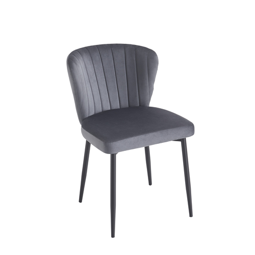Gray Velvet Wing Back Dining Chair KF10027-GRAY by Xin Mark