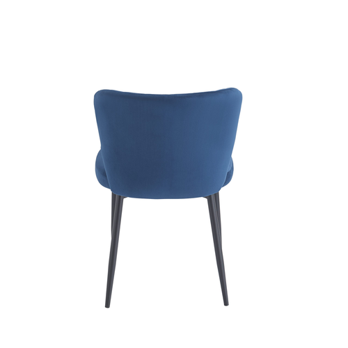 Navy Blue Velvet Wing Back Dining Chair