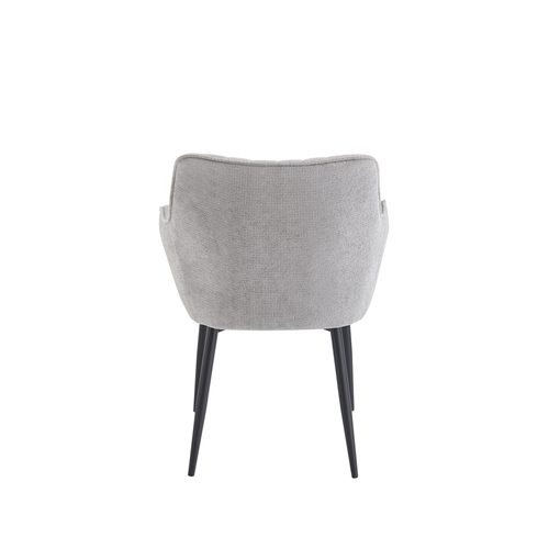 Gray Linen Upholstered Dining Chair
