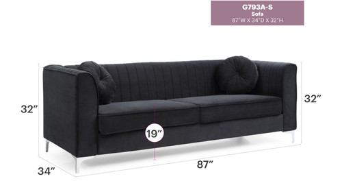Delray - Micro Suede Sofa