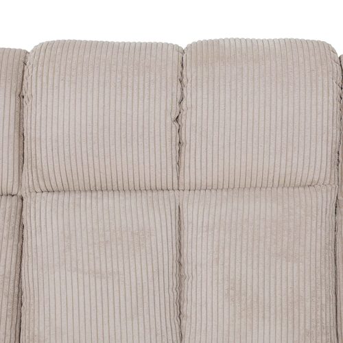 Off-White Stripe Fabric Reclining Living Room Set