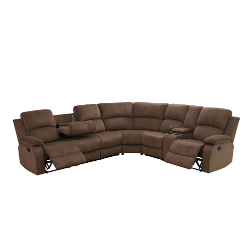 Brown Pineapple Fabric Living Room Sectional