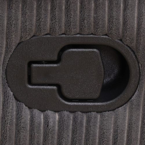 Dark Gray Stripe Fabric Living Room Sectional