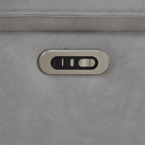 Off-White and Gray Stripe Fabric 3-Piece Sectional