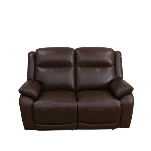 Brown Breathable Leather 3-Piece Living Room Set