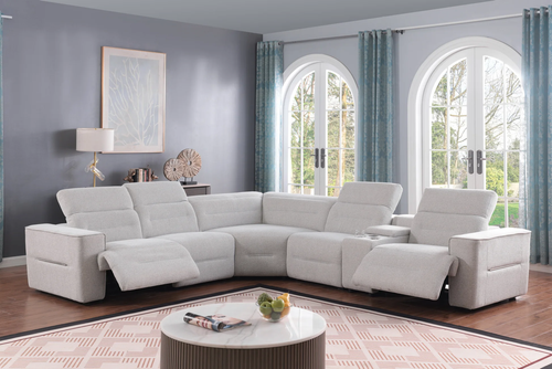 Nexus 6-Piece Power Reclining Sectional in Fabric