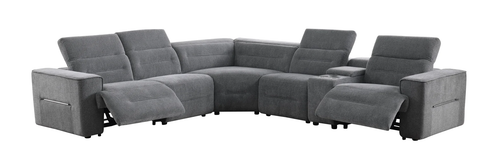 Nexus 6-Piece Power Reclining Sectional in Fabric
