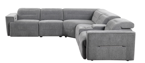 Nexus 6-Piece Power Reclining Sectional in Fabric