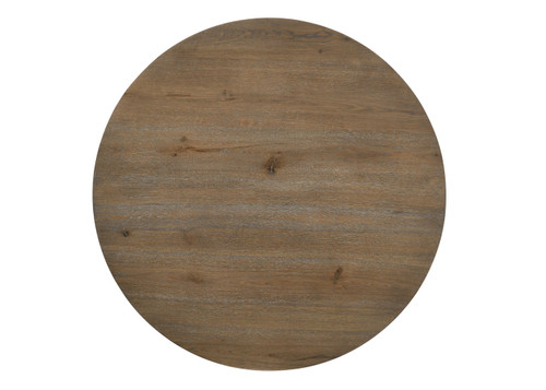 Brutus - Round Dining Table With Wheat Colored Base - Vintage Walnut