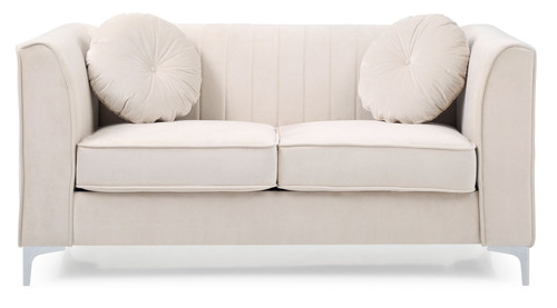 Glam Styled Micro Suede Loveseat