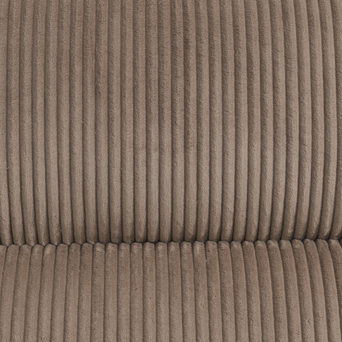 Brown Stripe Fabric & Black Technical Fabric Living Room Sectional