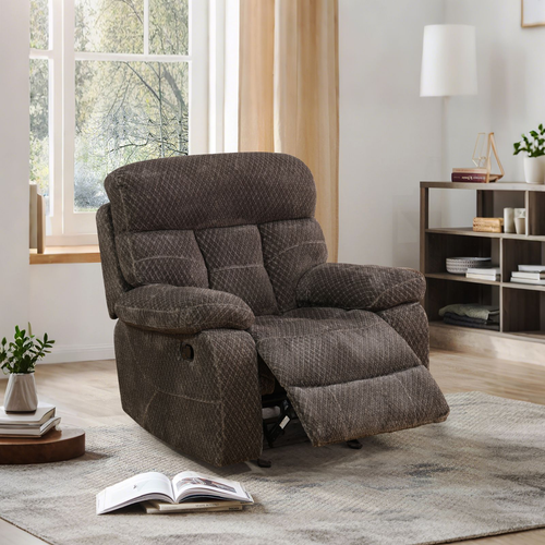 Brown Cashmere Fleece Living Room Set