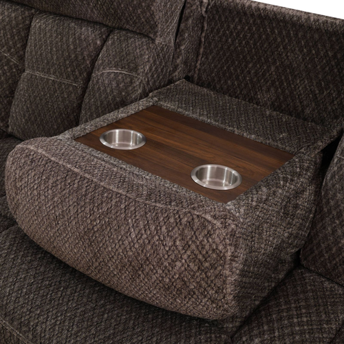 Brown Cashmere Fleece Living Room Set