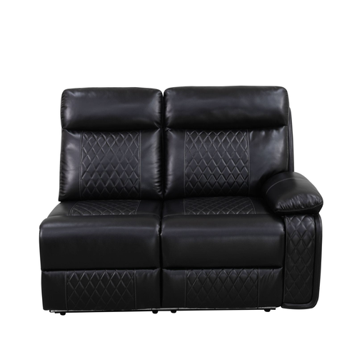 Dark Breathable Semi-Faux Leather Sectional