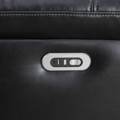 Dark Breathable Semi-Faux Leather Sectional