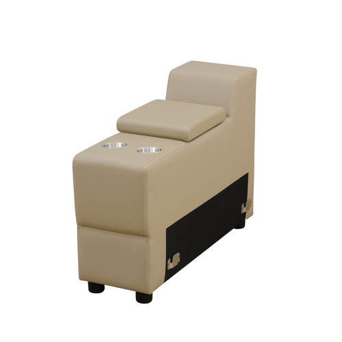 Khaki Breathable Semi-Faux Leather Sectional