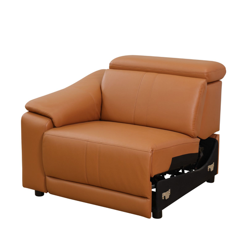 Orange Yellow Top Breathing Leather Sectional