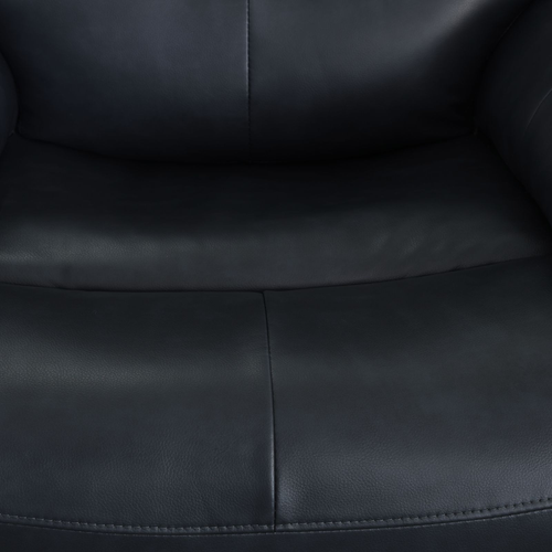 Black Breathable Leather and PVC Living Room Set