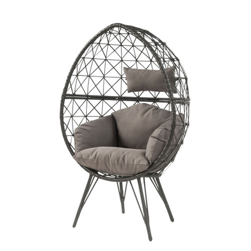 Aeven - Patio Lounge Chair - Light Gray