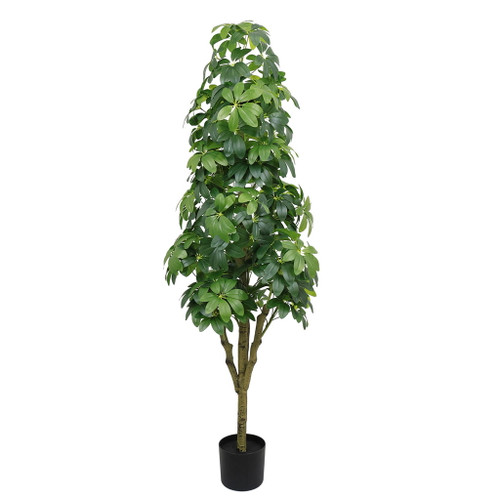 Realistic Faux Tree With Lifelike Foliage For Indoor And Outdoor Use - Green