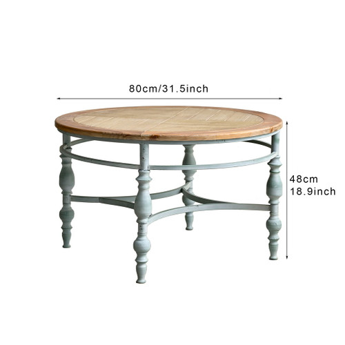 Round Top Carved Table For Living Room