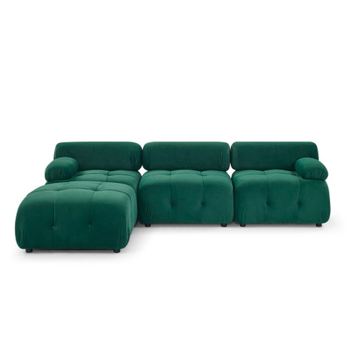 Modular Sectional Sofa, Button Tufted Design With Diy L-Shaped Layout, Reversible Ottoman