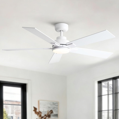 Reversible Motor Integrated LED Dimmable Ceiling Fan With Light