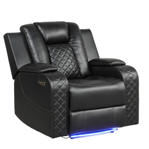 Benz - LED & Power Recliner Chair With Adjustable Headrest