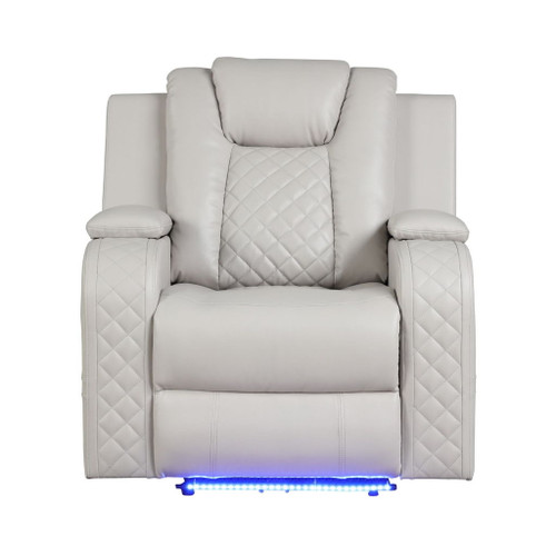 Benz - LED & Power Recliner Chair With Adjustable Headrest
