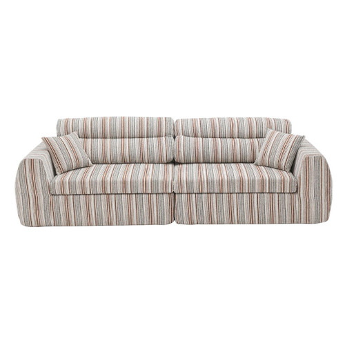 3 Seater, Couch With Throw Pillows For Living Room