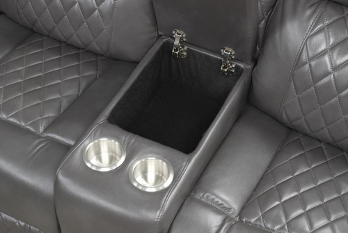 Bravo Power Reclining Sectional in Leather Air