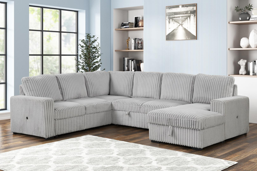 Divine Corduroy Sectional with Pullout Bed 582000 by Generation Trade