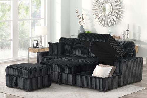 Cozy Lounge Corduroy with Storage Ottoman