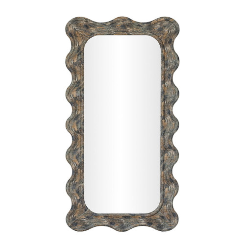 Charlene - 39" x 75" Squiggle Wall Mirror - Watercolor Print