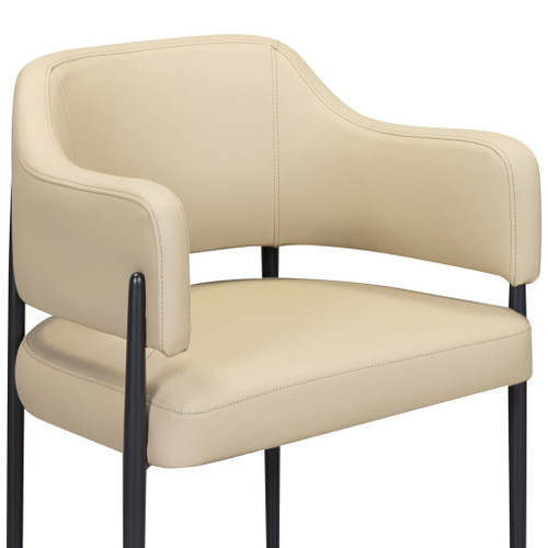 Sezanne - Vegan Leather Dining Chair - Taupe