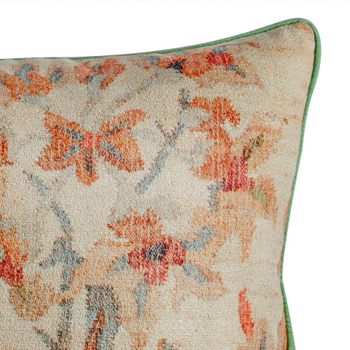 Taman - 20" Natural Cotton Accent Pillow Cover - Summer Florals