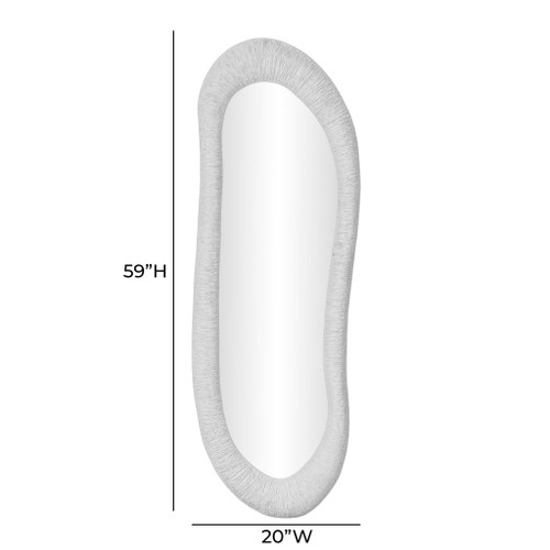 Orpheus - 20" x 59" Ribbed Floor Mirror - Faux Stone