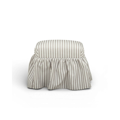 Gertrude - Striped Linen Ottoman