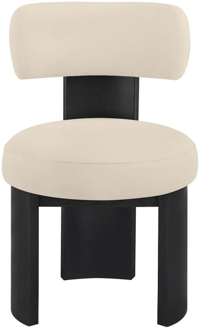 Atelier - Vegan Leather Upholstered Dining Chair (Set of 2) - Black Frame