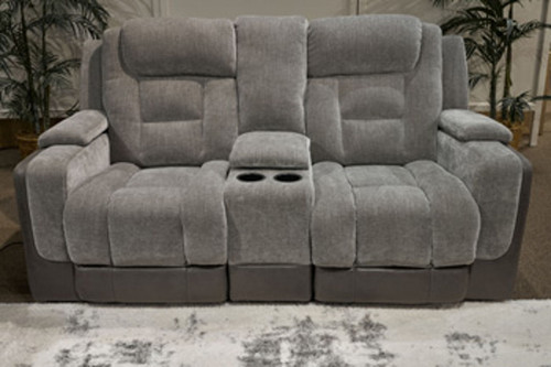 Mixed Motion - Power Reclining Loveseat With Console / Adjustable Headrest