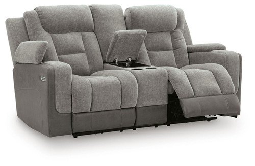 Mixed Motion - Power Reclining Loveseat With Console / Adjustable Headrest