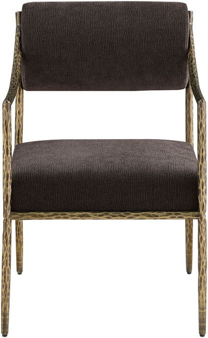 Bastille - Upholstered Dining Arm Chair (Set of 2) - Brass Frame